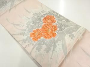 草花模様名古屋帯